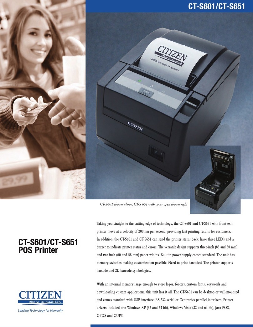 Citizen CT-S601 User manual