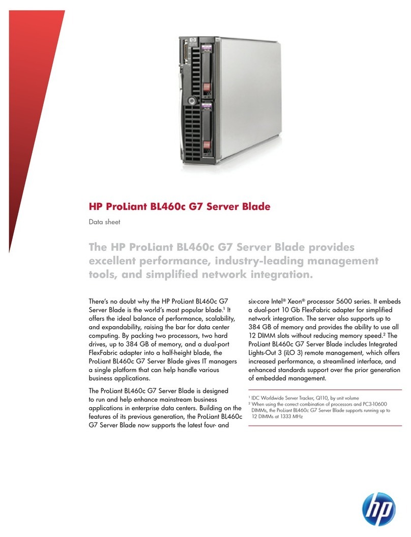 HP ProLiant BL460c G7 datasheet