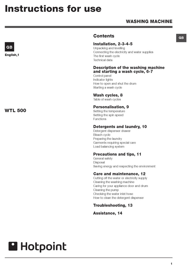 Hotpoint WTL 500 Instructions for use