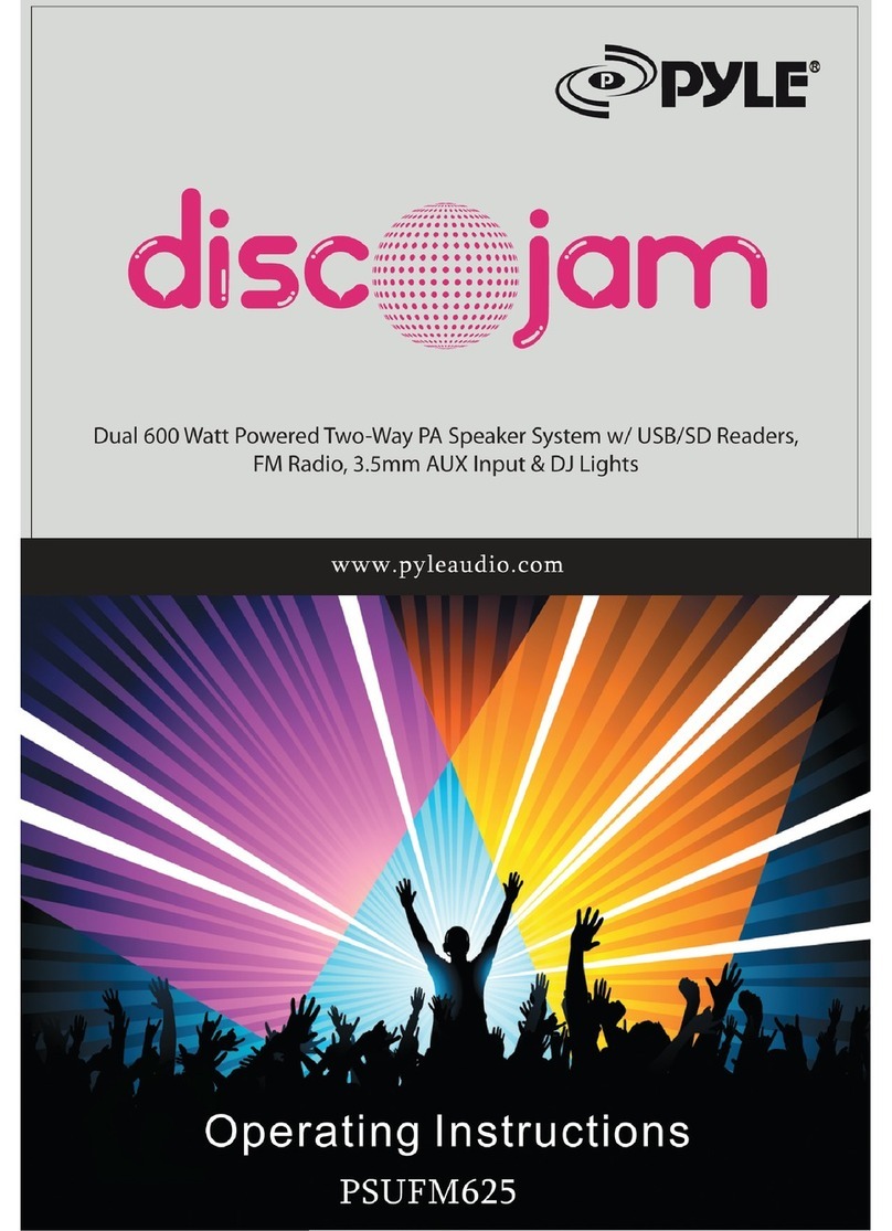 PYLE Audio discojam PSUFM625 User manual