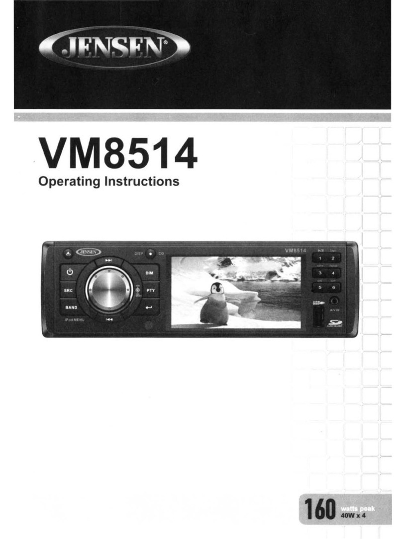 Jensen VM8514 operating instructions