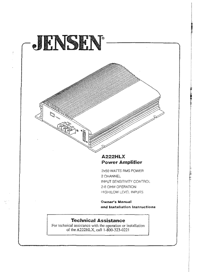 Jensen A222HLX Operating instructions