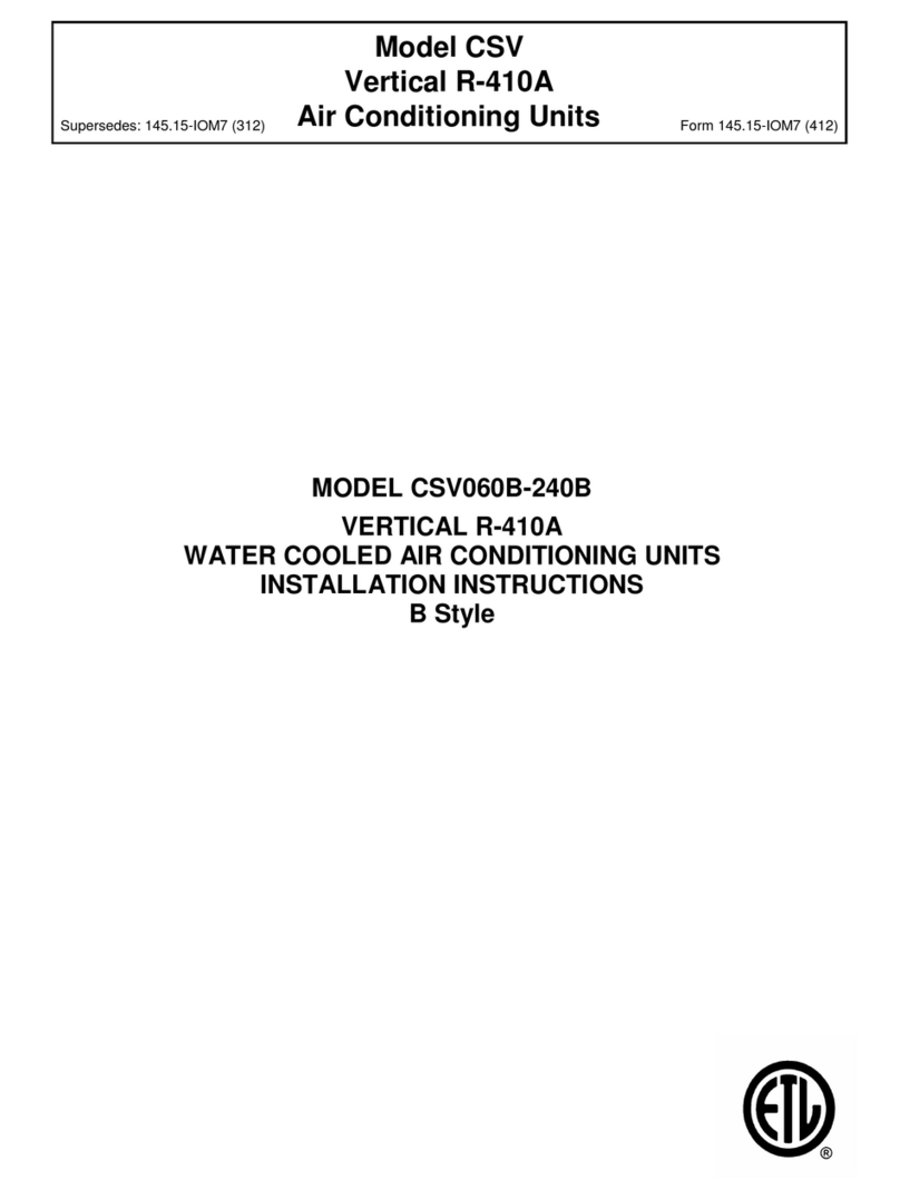 Johnson Controls CSV060B-240B User manual