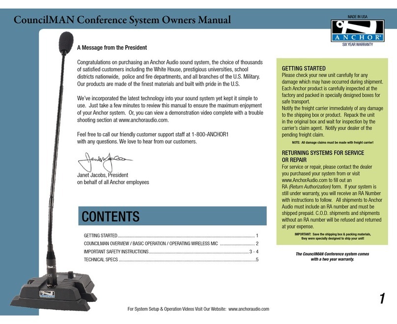 Anchor CouncilMAN owner's manual