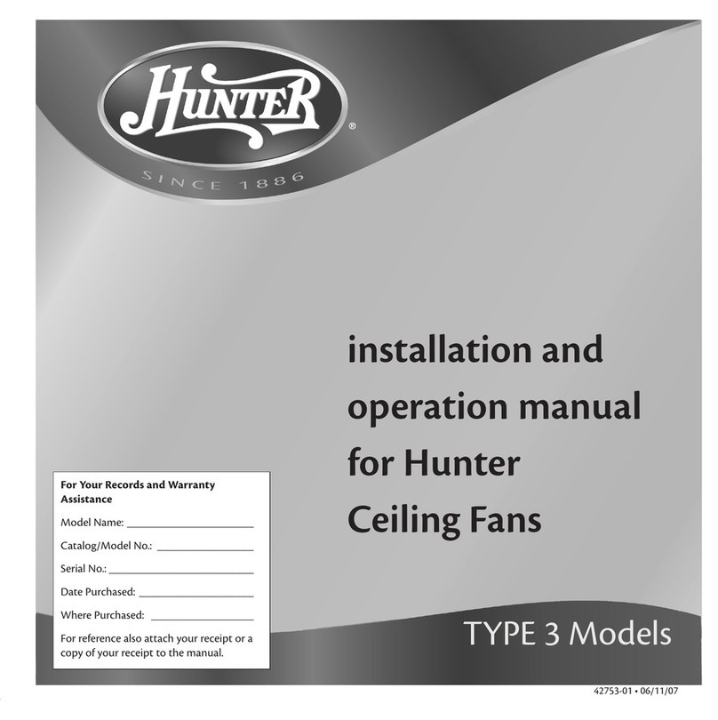 Hunter Type 3 Models User manual