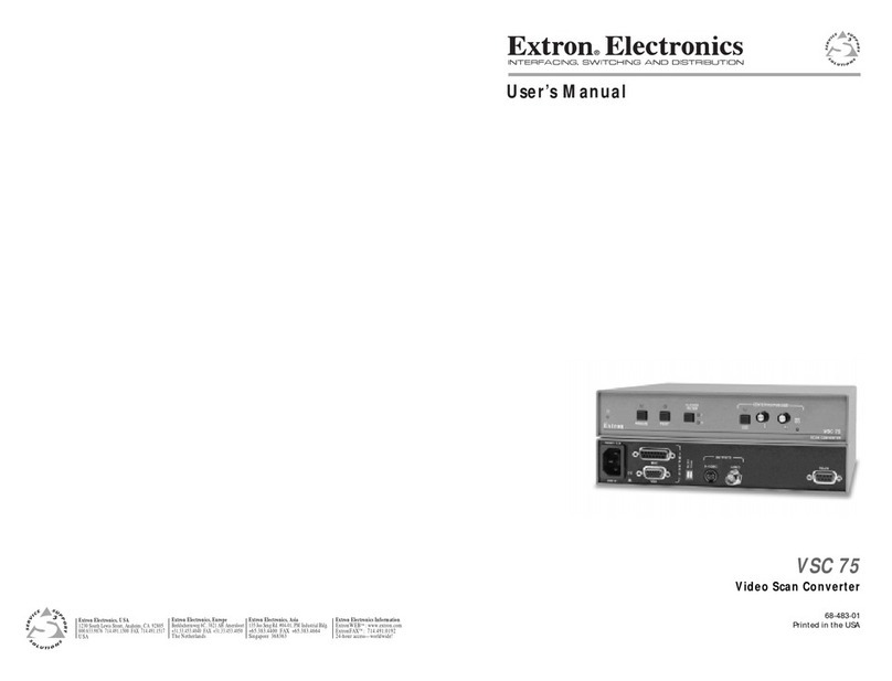 Extron electronics VSC 75 user manual