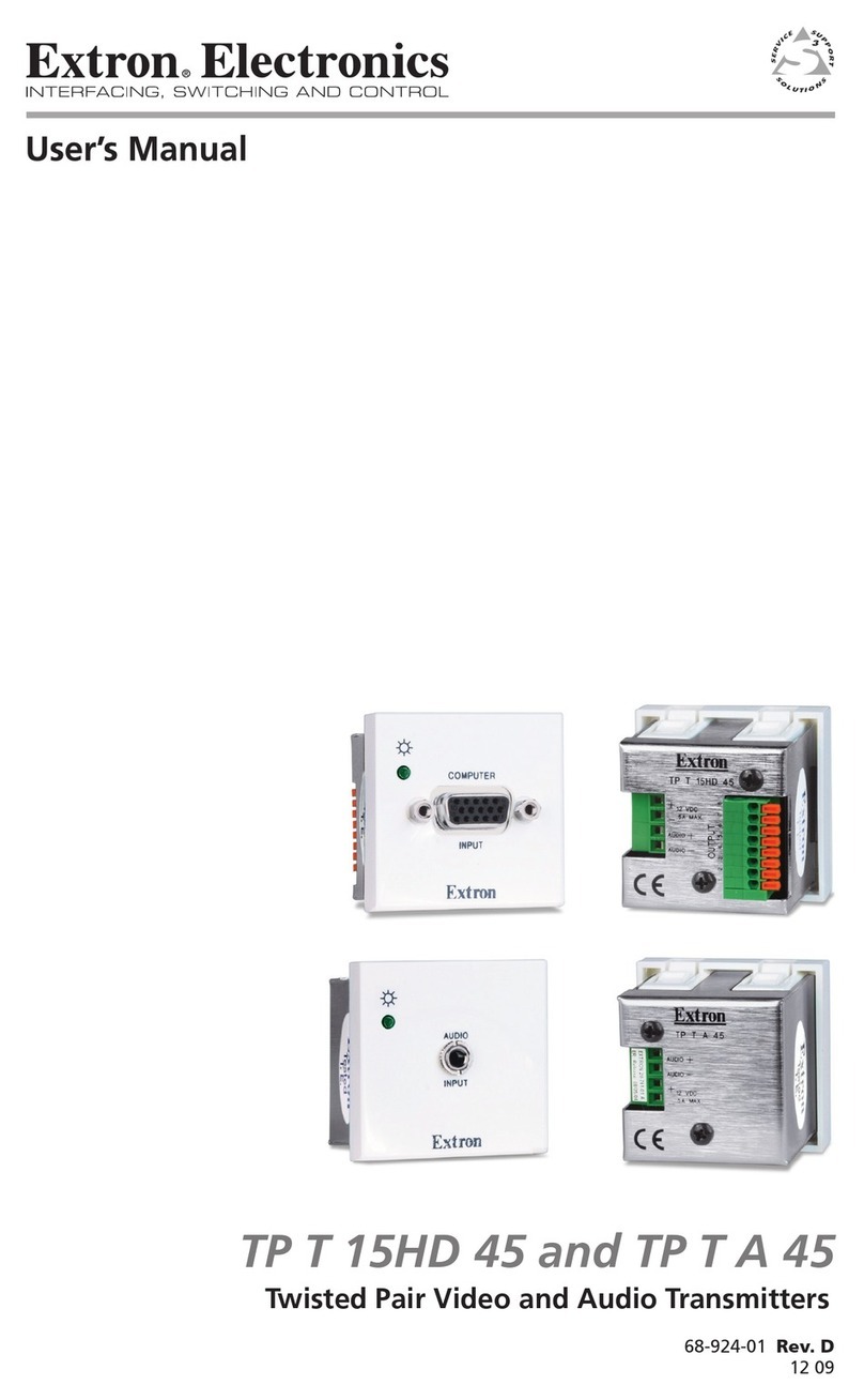 Extron electronics TP T 15HD 45 User manual