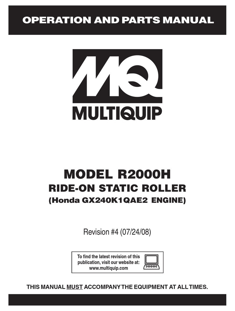 MULTIQUIP R2000H Operation and parts manual