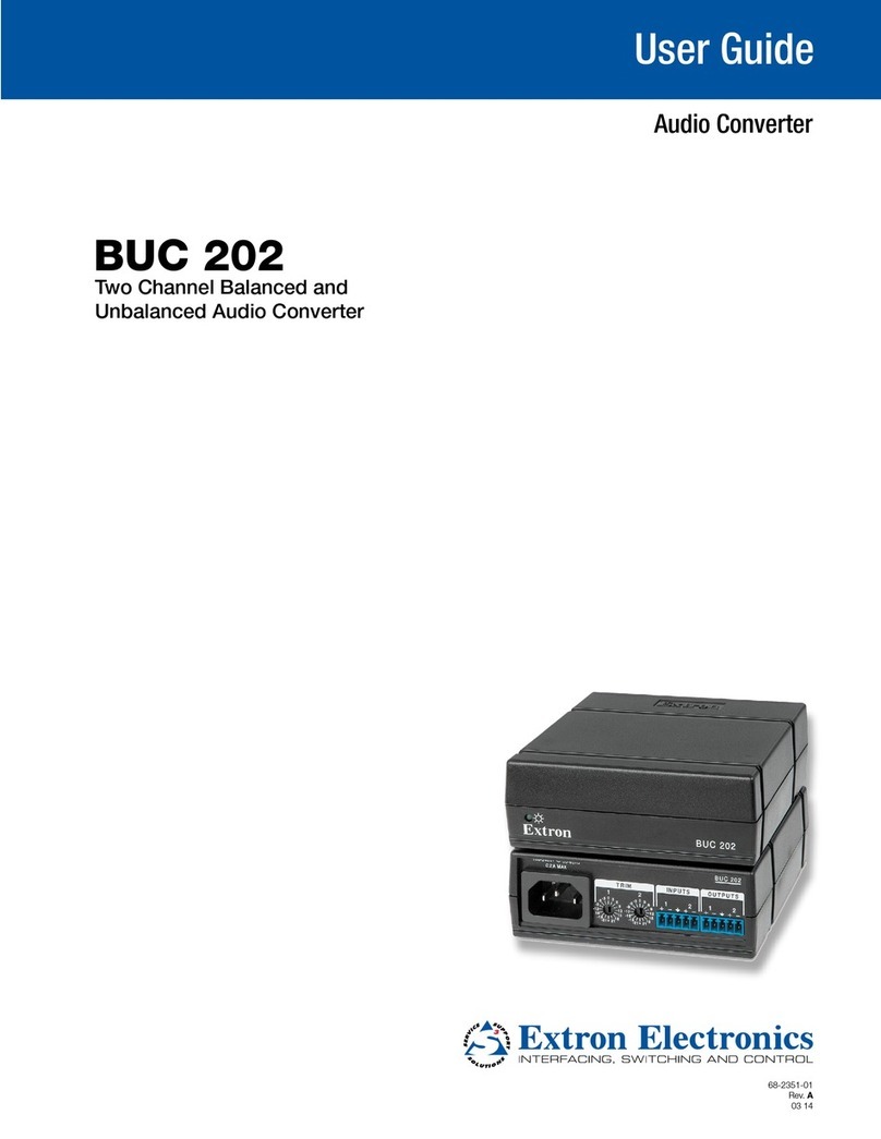 Extron electronics BUC 202 User manual
