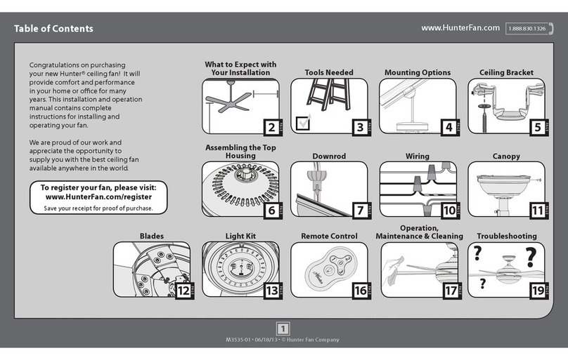 Hunter Hunter Ceiling Fan instruction manual