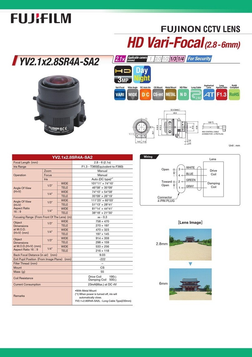 FujiFilm YV2.1x2.8SR4A-SA2 User manual