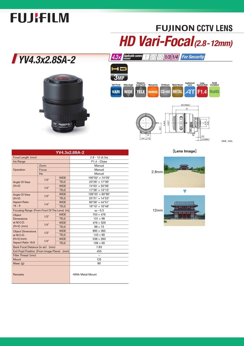 FujiFilm YV4.3X2.8SA-2 Specifications