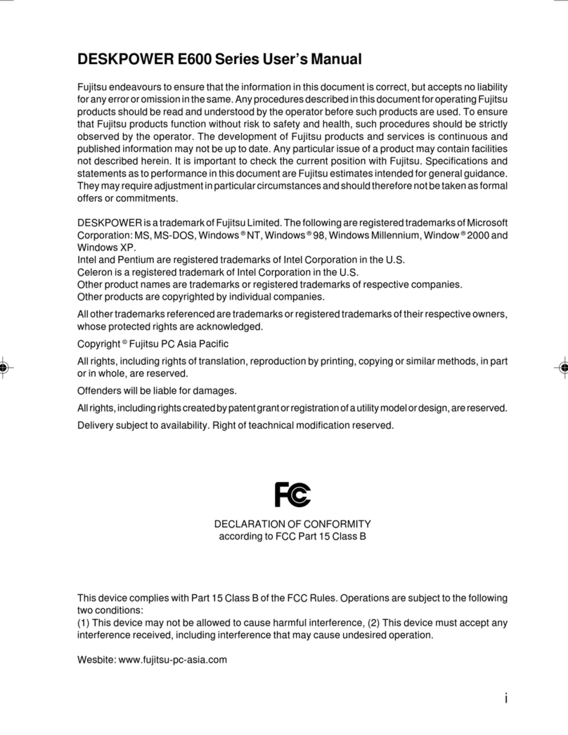 Fujitsu DeskPower E600 User manual