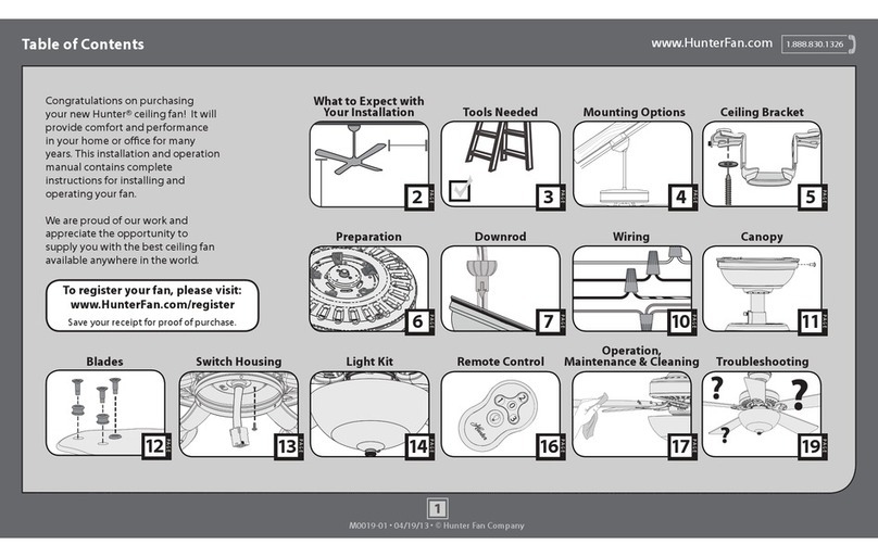 Hunter Hunter Ceiling Fan instruction manual