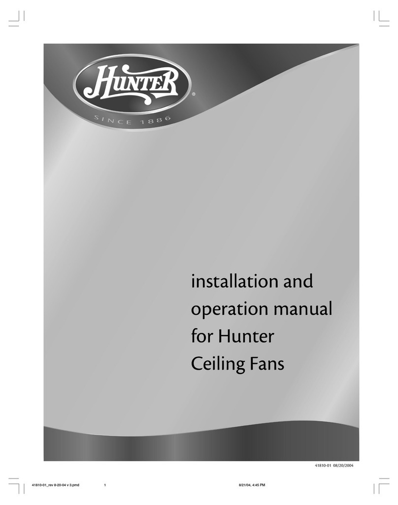 Hunter Hunter Ceiling fans User manual