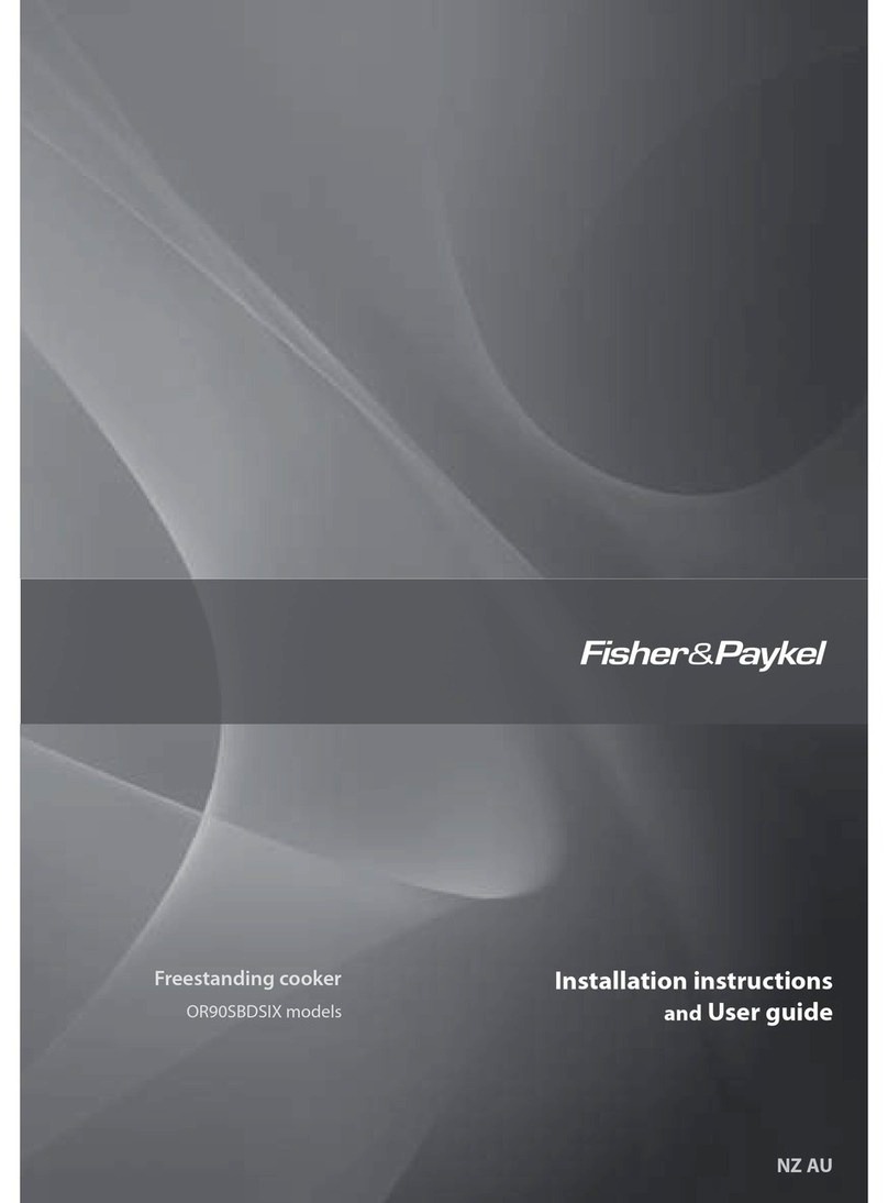 Fisher & Paykel OR90SBDSIX Series Mounting instructions