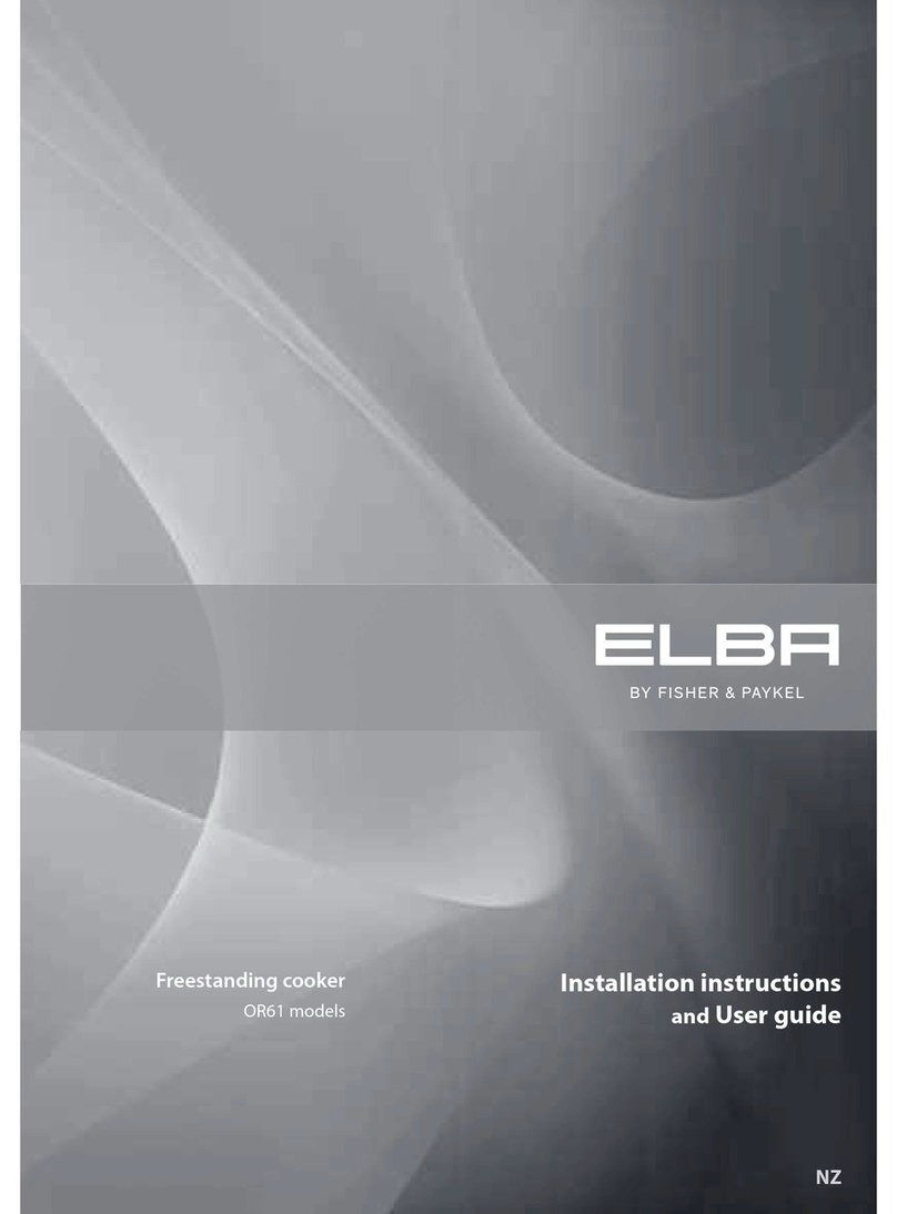 Fisher & Paykel Elba OR61 Series Installation instructions and user guide