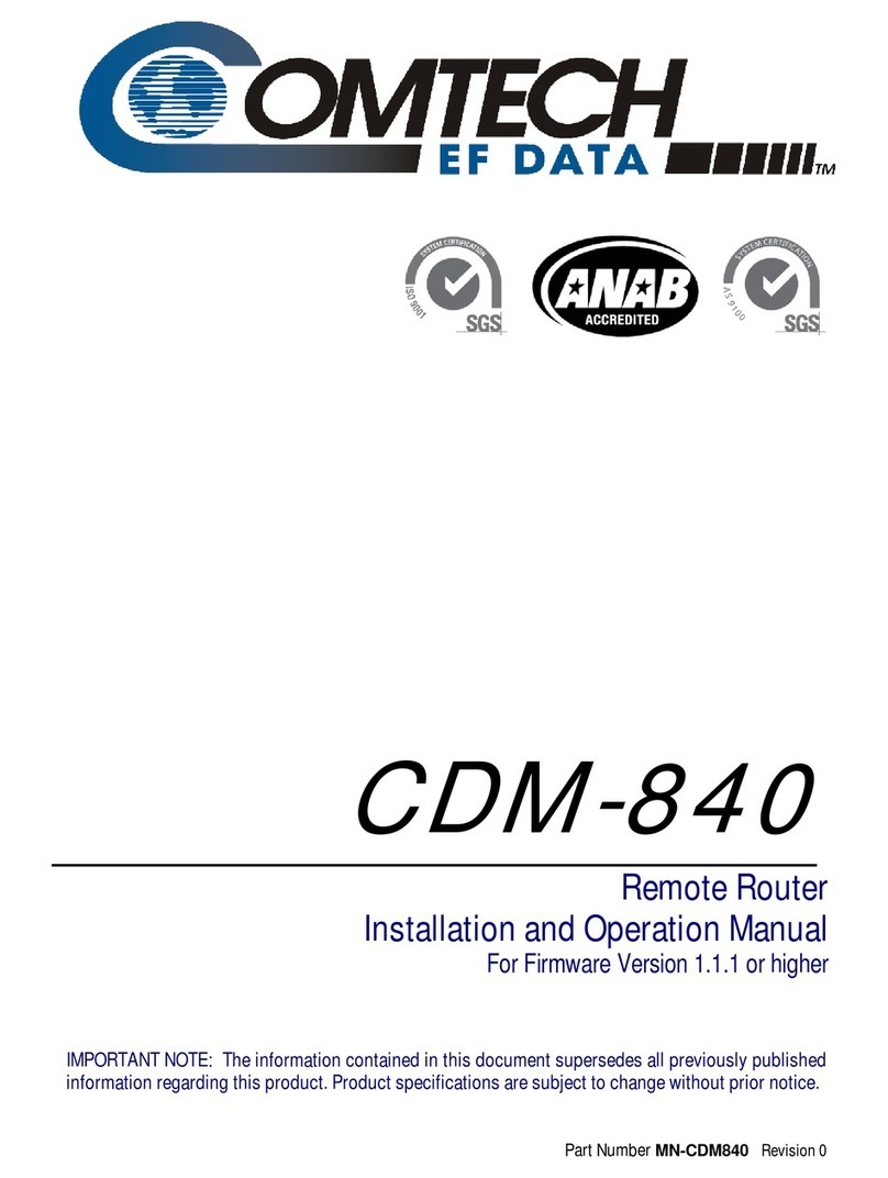 Comtech EF Data CDM-840 User manual
