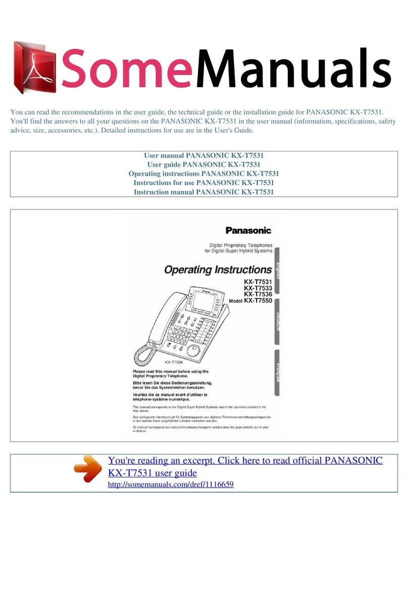 Panasonic KX-T7531 User manual