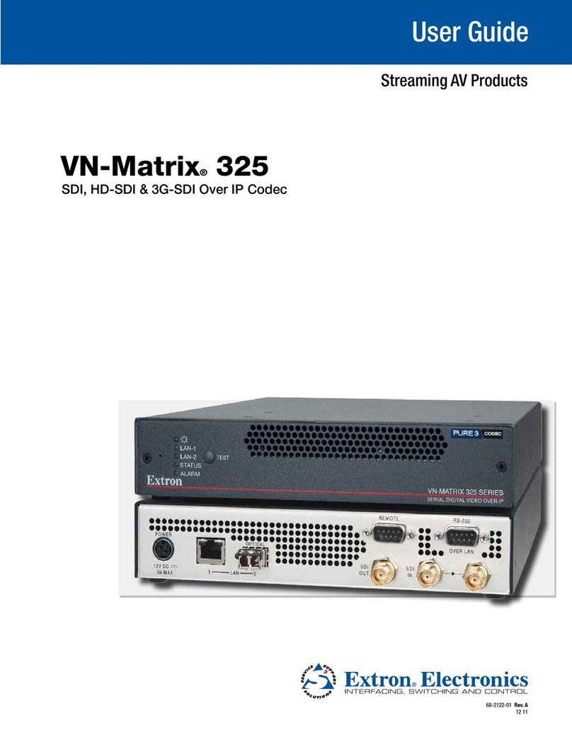 Extron electronics VN-Matrix 325 user guide