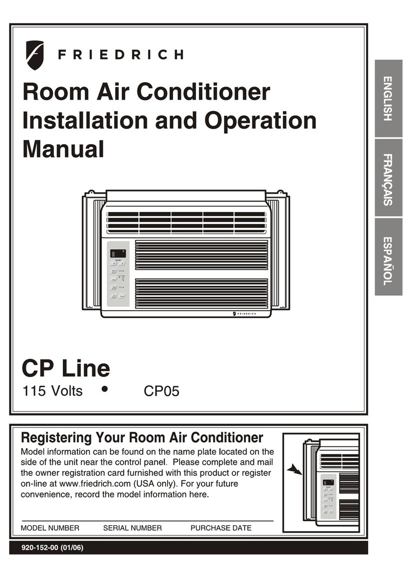 Friedrich Chill CP05 User manual Friedrich Chill CP05 User manual