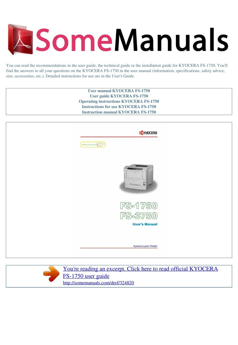 Kyocera FS-1750 User manual