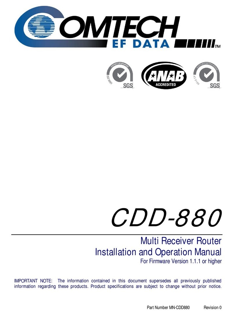 Comtech EF Data CDD-880 User manual