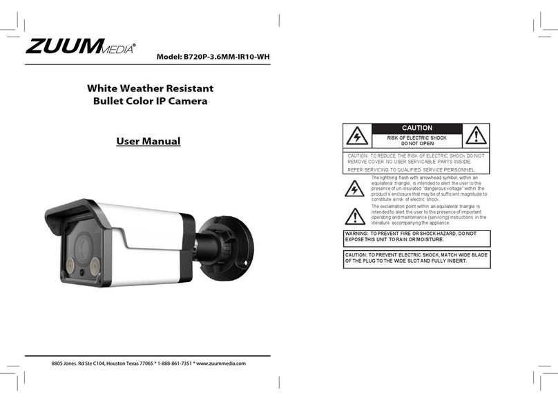 ZUUM Media B720P-3.6MM-IR10-WH User manual