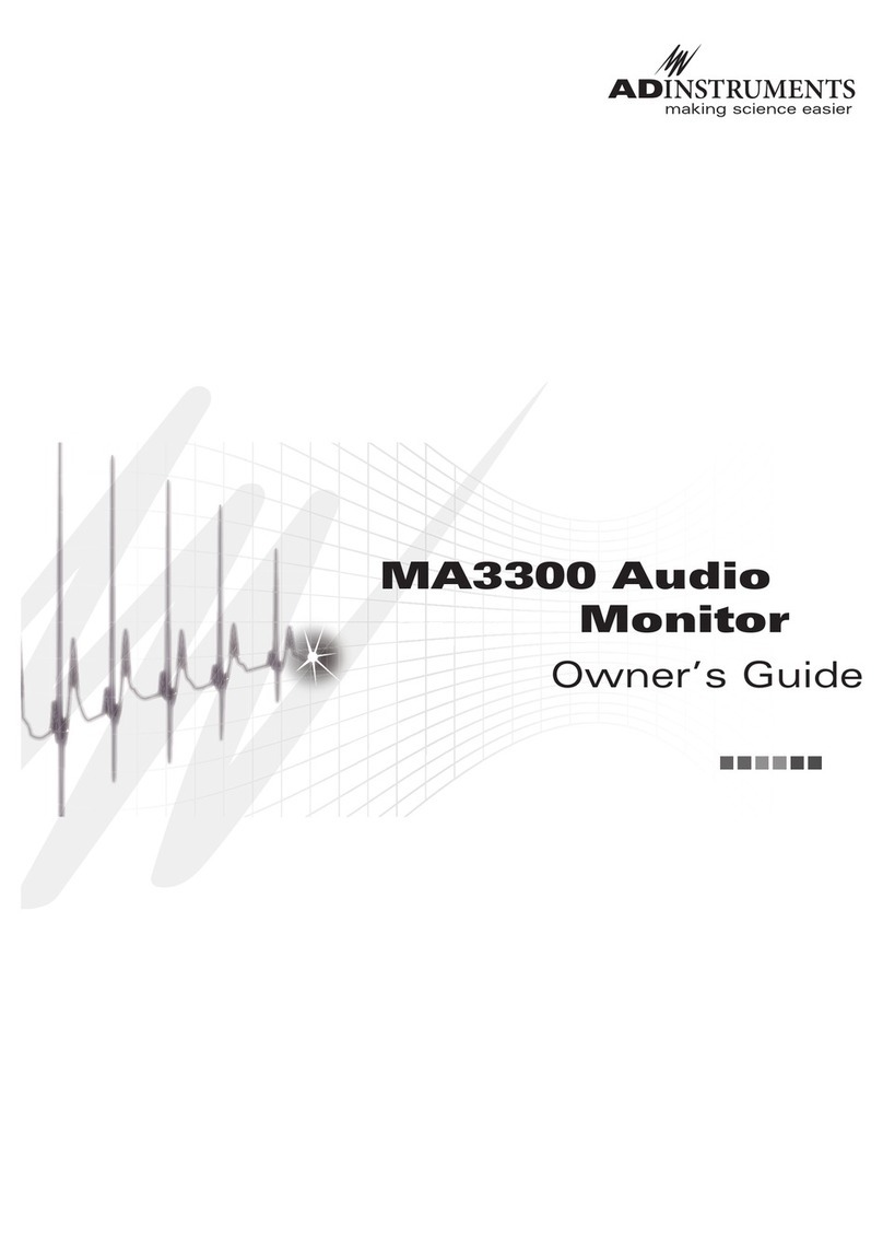 ADInstruments MA3300 owner's guide