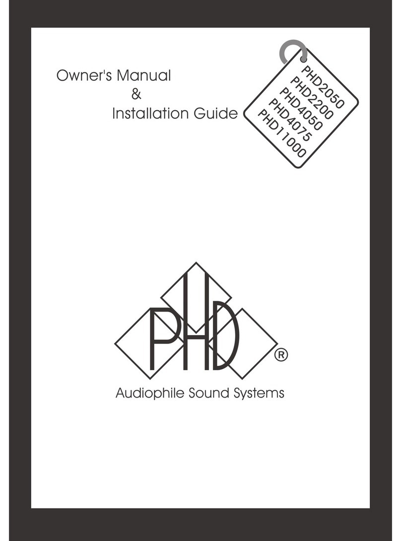 Audiophile Systems PHD2050 Owner's manual & installation guide