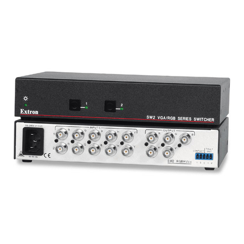 Extron electronics SW2 RGBHV User manual Extron electronics SW2 RGBHV User manual
