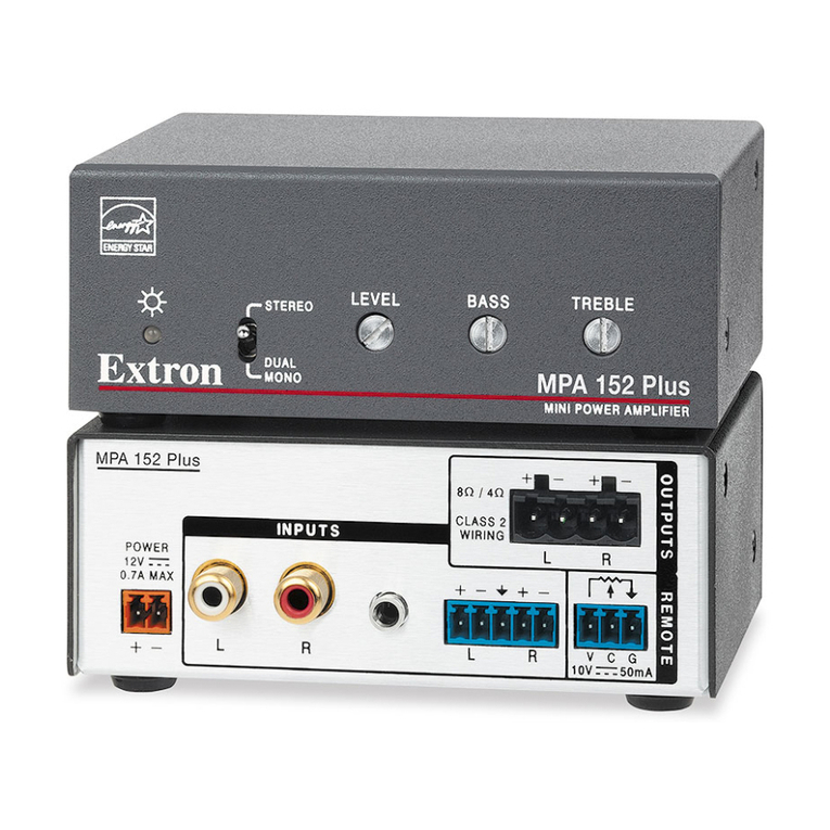 Extron electronics MPA 152 Plus User manual