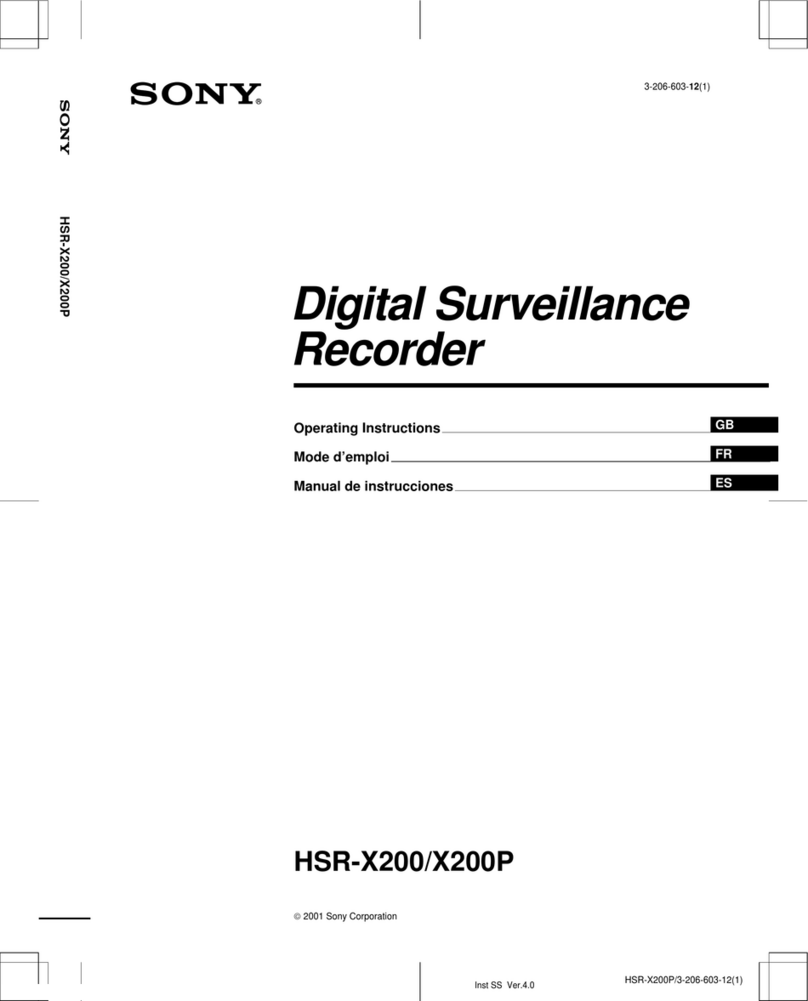 Sony HSR-X200P User manual