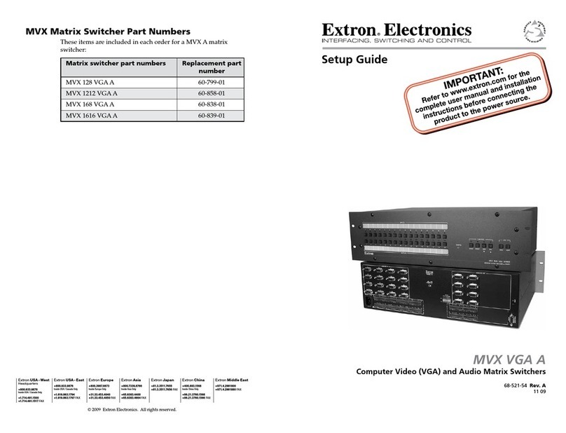 Extron electronics MVX 128 VGA A User manual