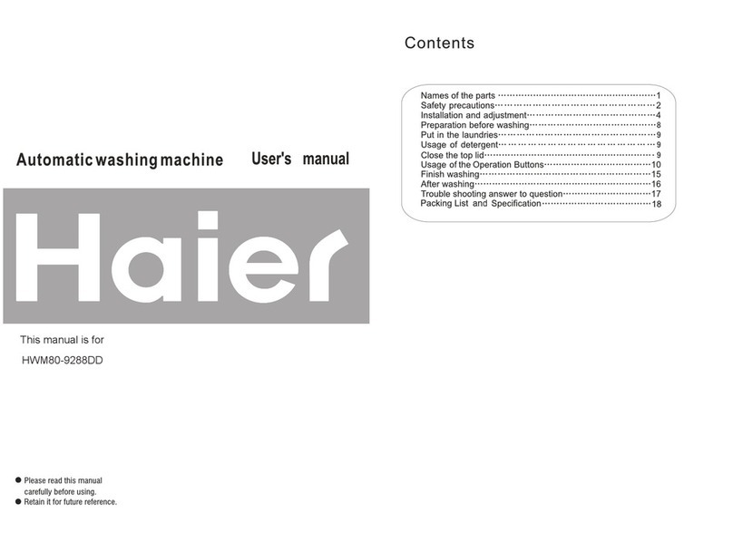 Haier HWM80-9288DD User manual