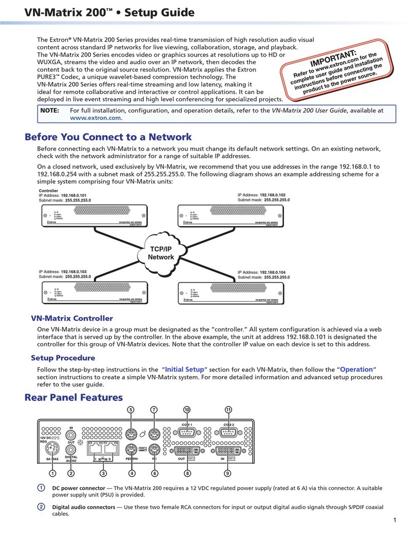 Extron electronics VN-Matrix 200 Series User manual