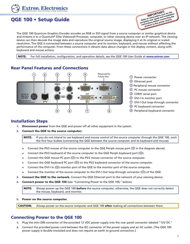 Extron electronics QGE 100 User manual
