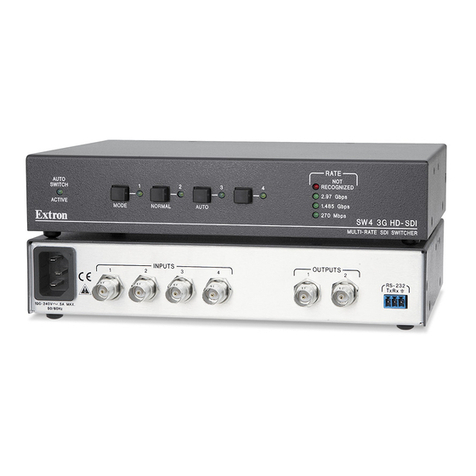 Extron electronics SW4 3G HD-SDI User manual Extron electronics SW4 3G HD-SDI User manual