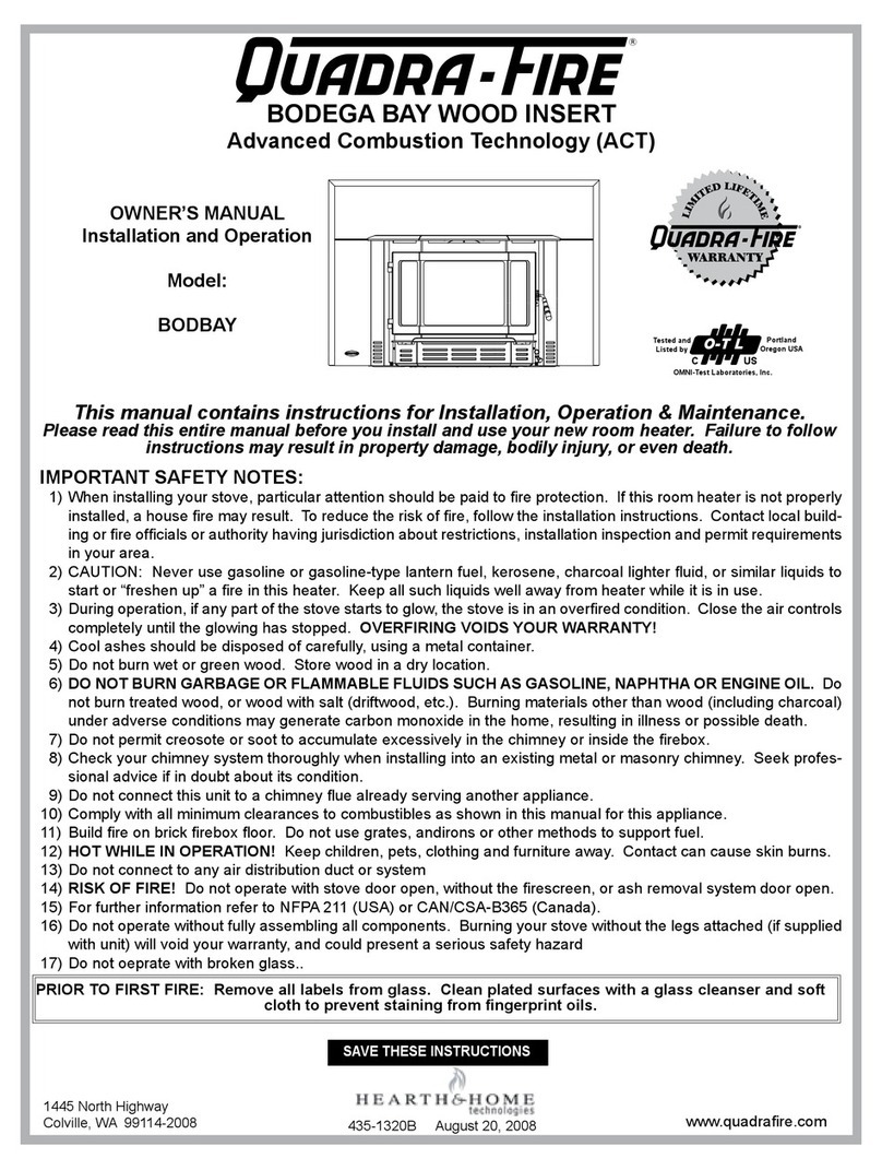 Quadra-Fire BODBAY User manual Quadra-Fire BODBAY User manual
