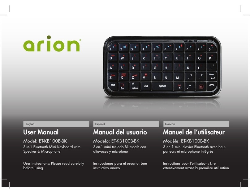 Arion ET-KB100B-BK user manual