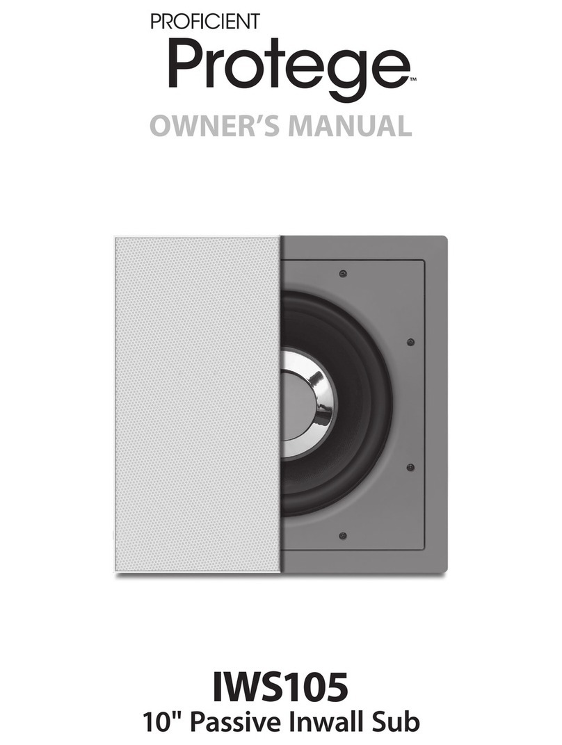 Proficient Audio Systems Protege IWS105 owner's manual