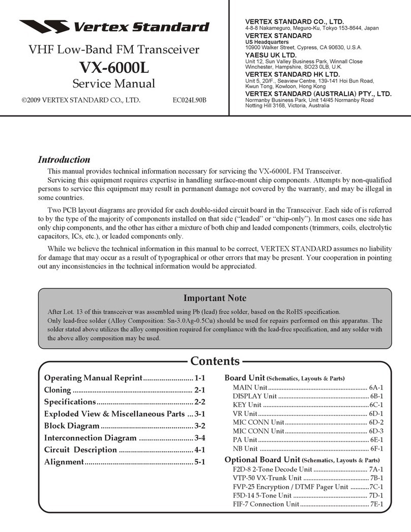 Vertex Standard VX-6000L User manual