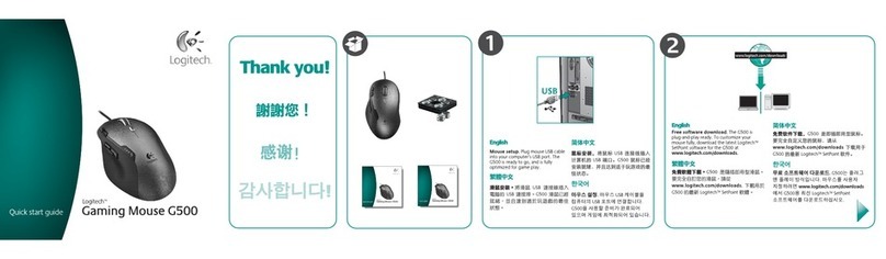Logitech G500 User manual Logitech G500 User manual