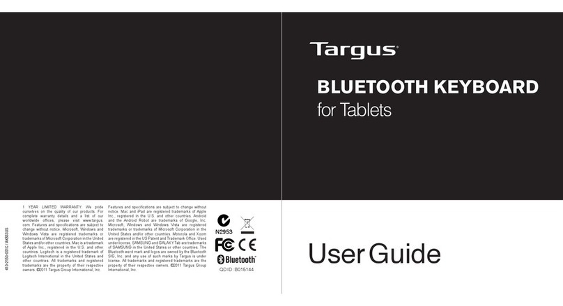 Targus Bluetooth Keyboard for Tablets user guide