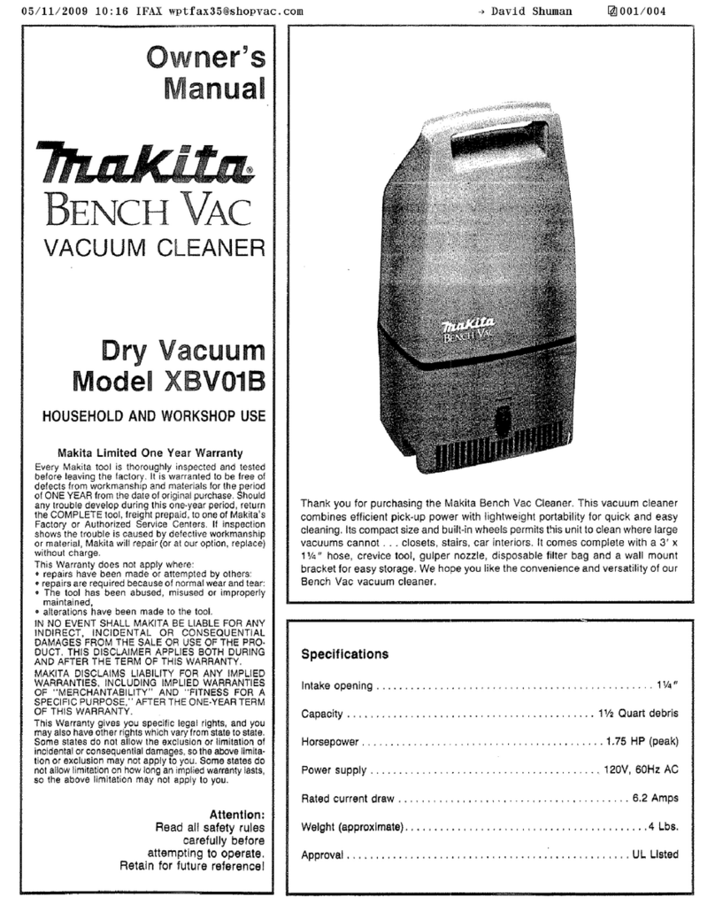 Makita XBV01B User manual Makita XBV01B User manual