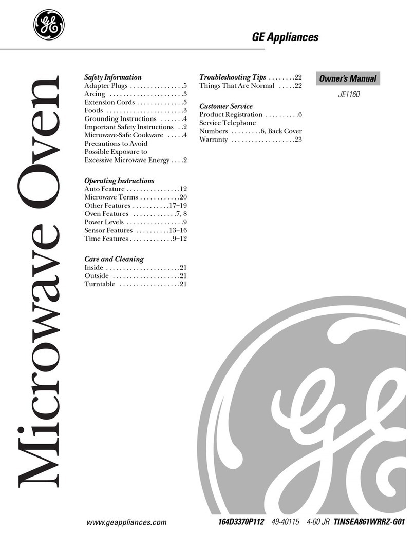 GE JE1160 User manual