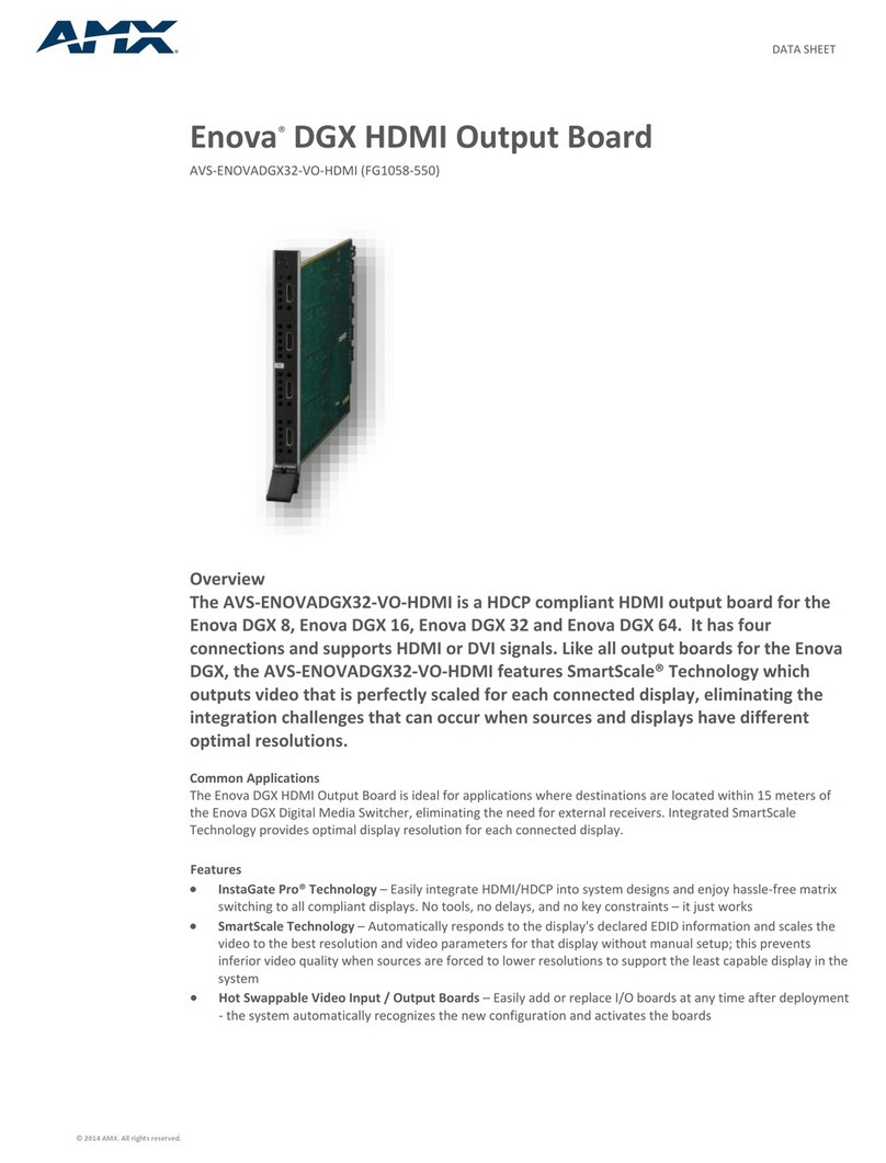 AMX Enova AVS-ENOVADGX32-VO-HDMI datasheet