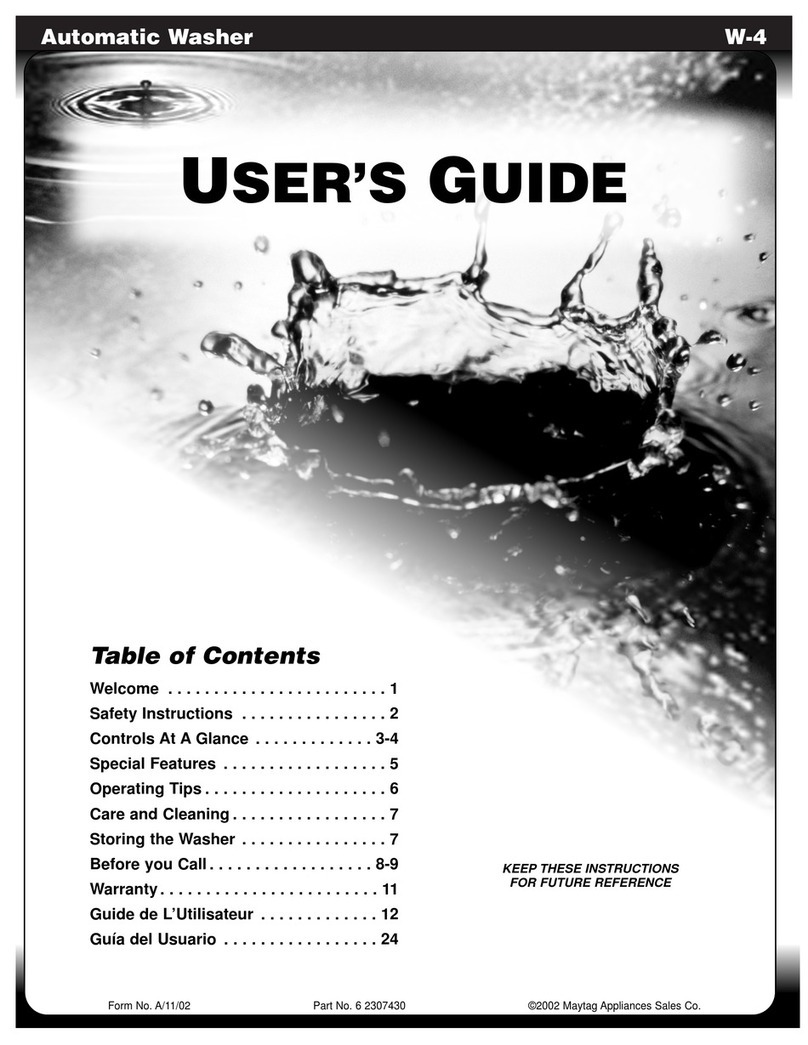 Maytag W-4 User manual