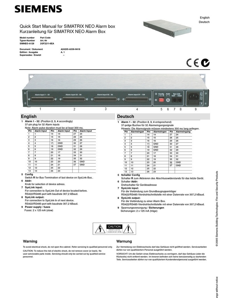 Siemens SIMATRIX NEO 2GF2211-8EA Instruction manual