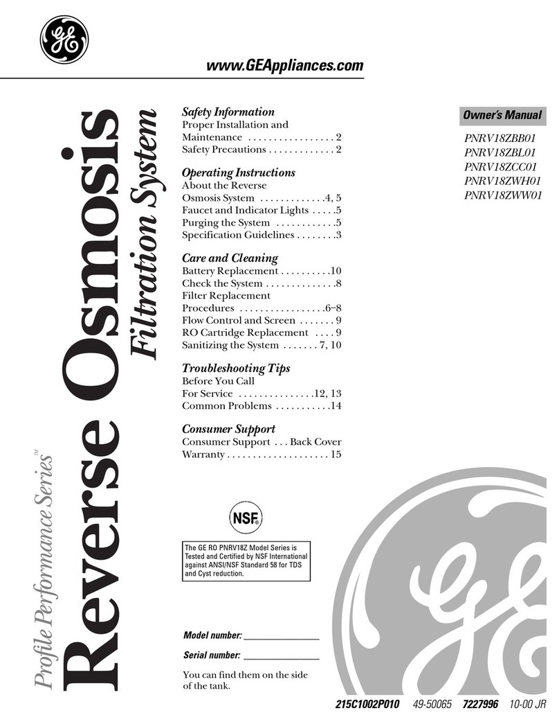 GE Smart Water PNRV18ZBB01 User manual